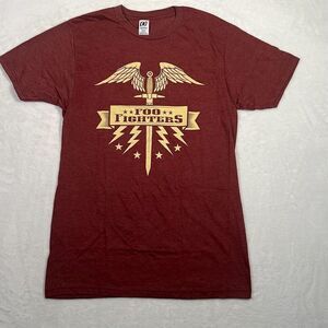 FOO Fighters flying sword burgundy concert band‎ Live nation T-shirt Men Small